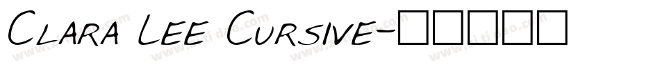 Clara Lee Cursive字体转换